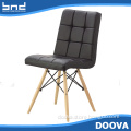 Fahsion wood legs chair leather durable furniture
